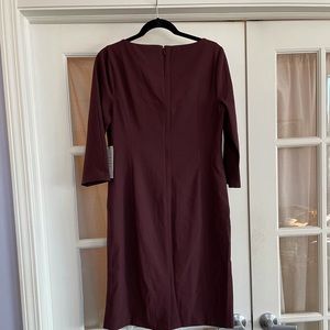 Ann Taylor Boatneck Burgundy Dress